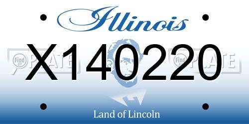 X140220 Illinois License Plate
