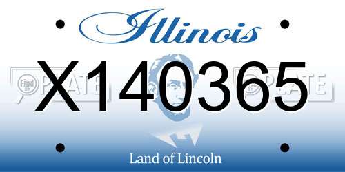 X140365 Illinois License Plate