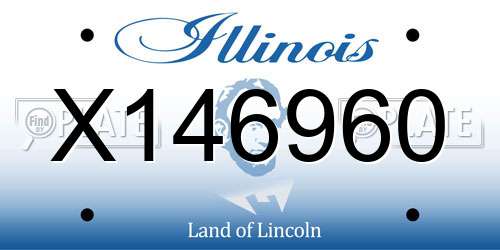 X146960 Illinois License Plate