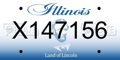 X147156 Illinois License Plate