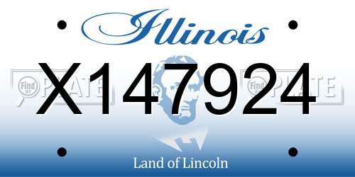 X147924 Illinois License Plate