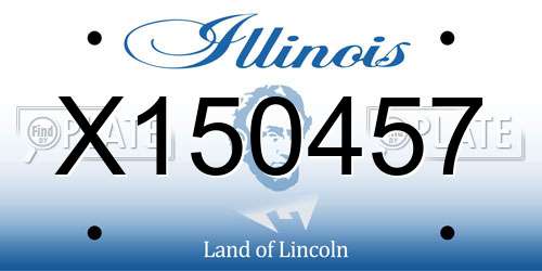 X150457 Illinois License Plate
