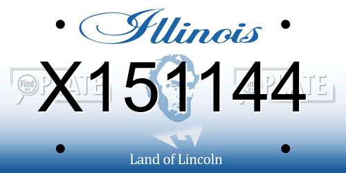 X151144 Illinois License Plate