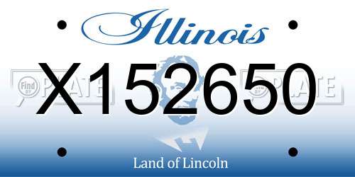 X152650 Illinois License Plate