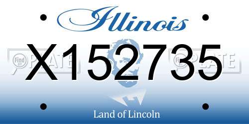 X152735 Illinois License Plate