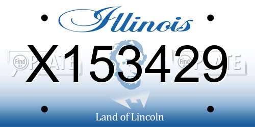 X153429 Illinois License Plate