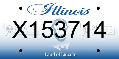 X153714 Illinois License Plate