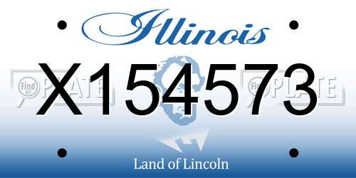 X154573 Illinois License Plate