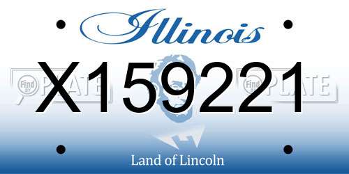 X159221 Illinois License Plate