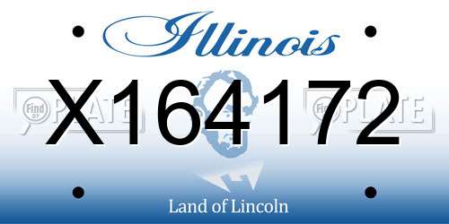 X164172 Illinois License Plate