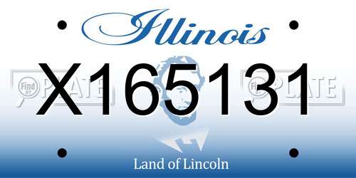 X165131 Illinois License Plate