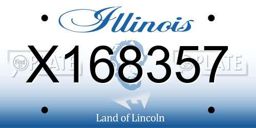 X168357 Illinois License Plate