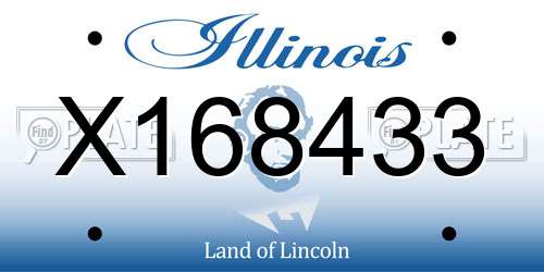 X168433 Illinois License Plate
