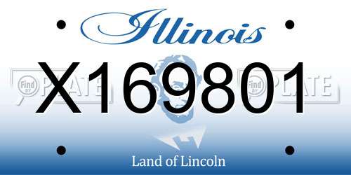 X169801 Illinois License Plate