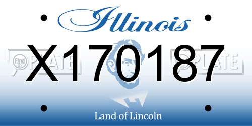 X170187 Illinois License Plate