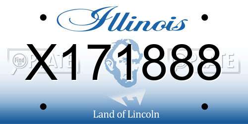 X171888 Illinois License Plate
