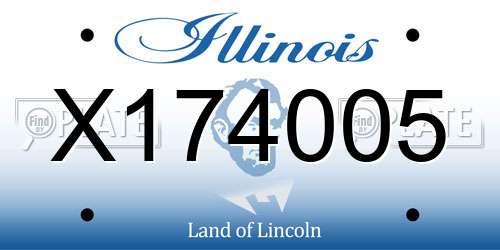 X174005 Illinois License Plate