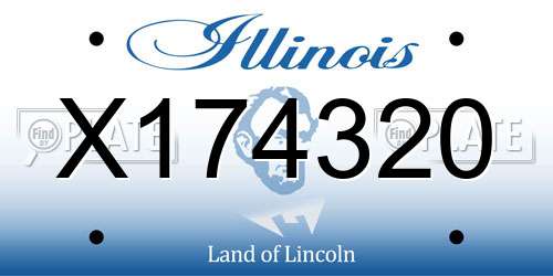 X174320 Illinois License Plate
