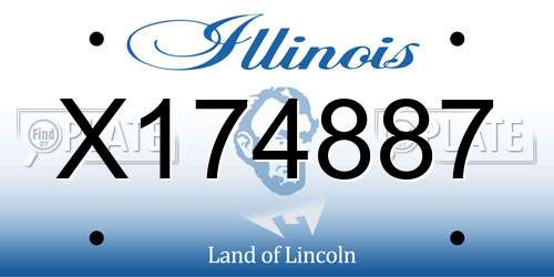 X174887 Illinois License Plate