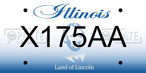X175AA Illinois License Plate