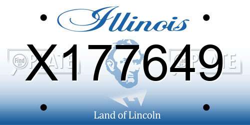X177649 Illinois License Plate