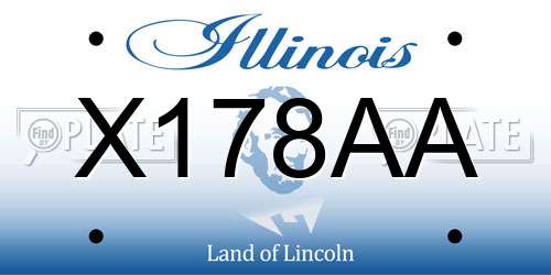 X178AA Illinois License Plate