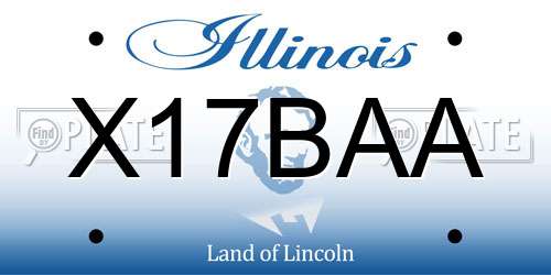 X17BAA Illinois License Plate