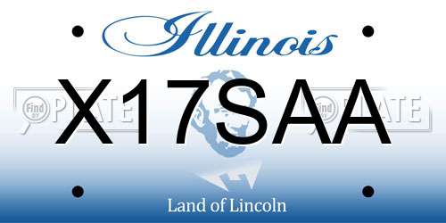 X17SAA Illinois License Plate