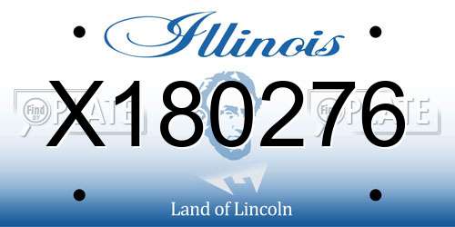 X180276 Illinois License Plate