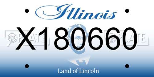 X180660 Illinois License Plate