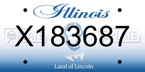 X183687 Illinois License Plate