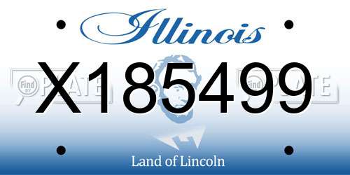 X185499 Illinois License Plate