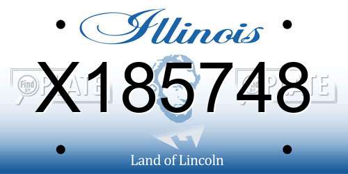 X185748 Illinois License Plate