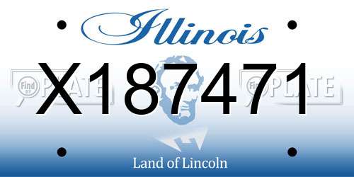 X187471 Illinois License Plate