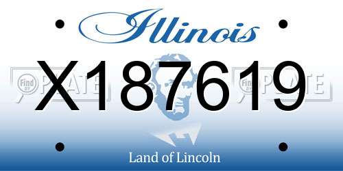 X187619 Illinois License Plate