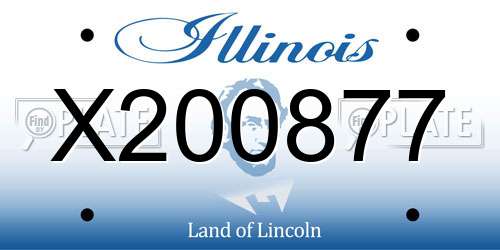 X200877 Illinois License Plate