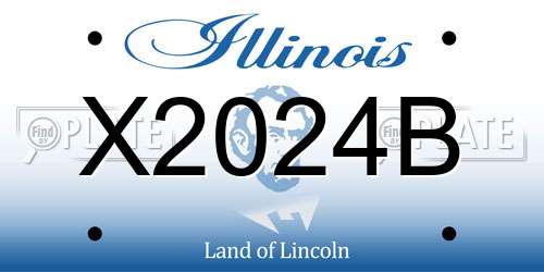 X2024B Illinois License Plate