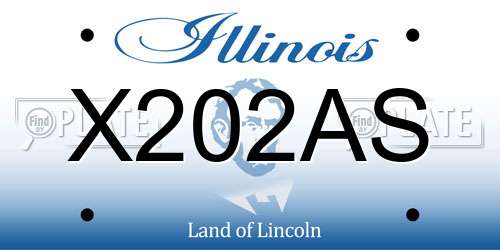 X202AS Illinois License Plate