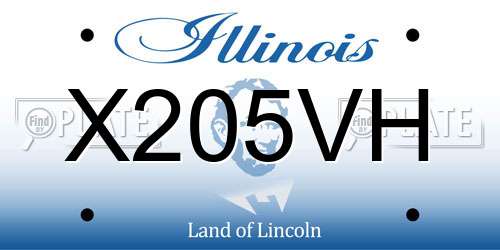 X205VH Illinois License Plate
