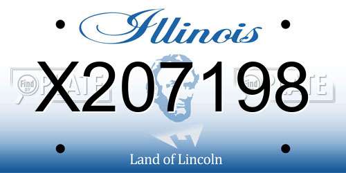X207198 Illinois License Plate