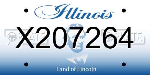 X207264 Illinois License Plate