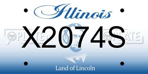 X2074S Illinois License Plate