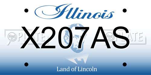 X207AS Illinois License Plate