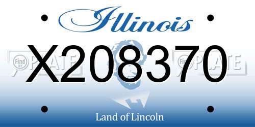 X208370 Illinois License Plate