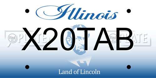 X20TAB Illinois License Plate