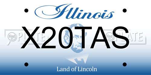 X20TAS Illinois License Plate