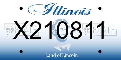 X210811 Illinois License Plate