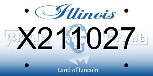X211027 Illinois License Plate
