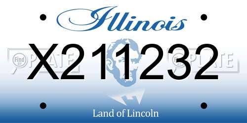 X211232 Illinois License Plate