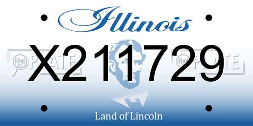 X211729 Illinois License Plate